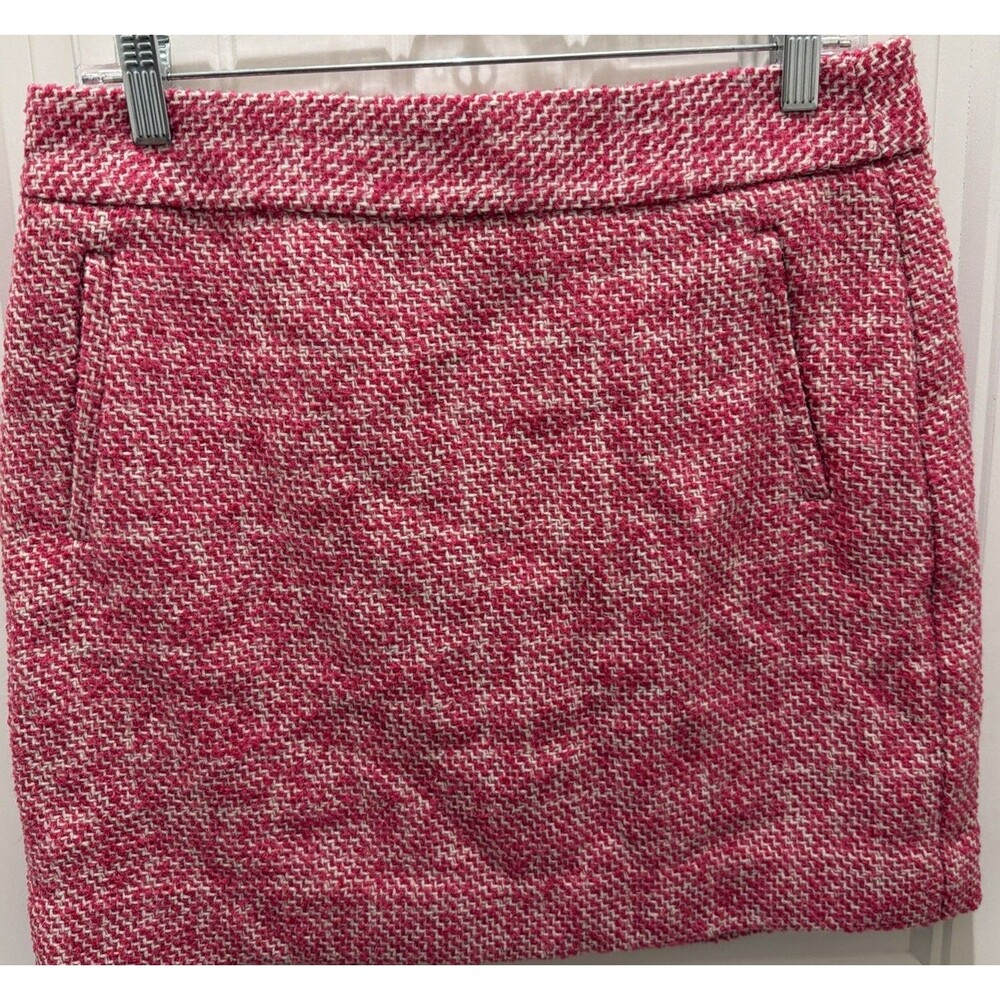 Banana Republic Tweed Lined Mini Skirt Pink Size 8 BarbieCore